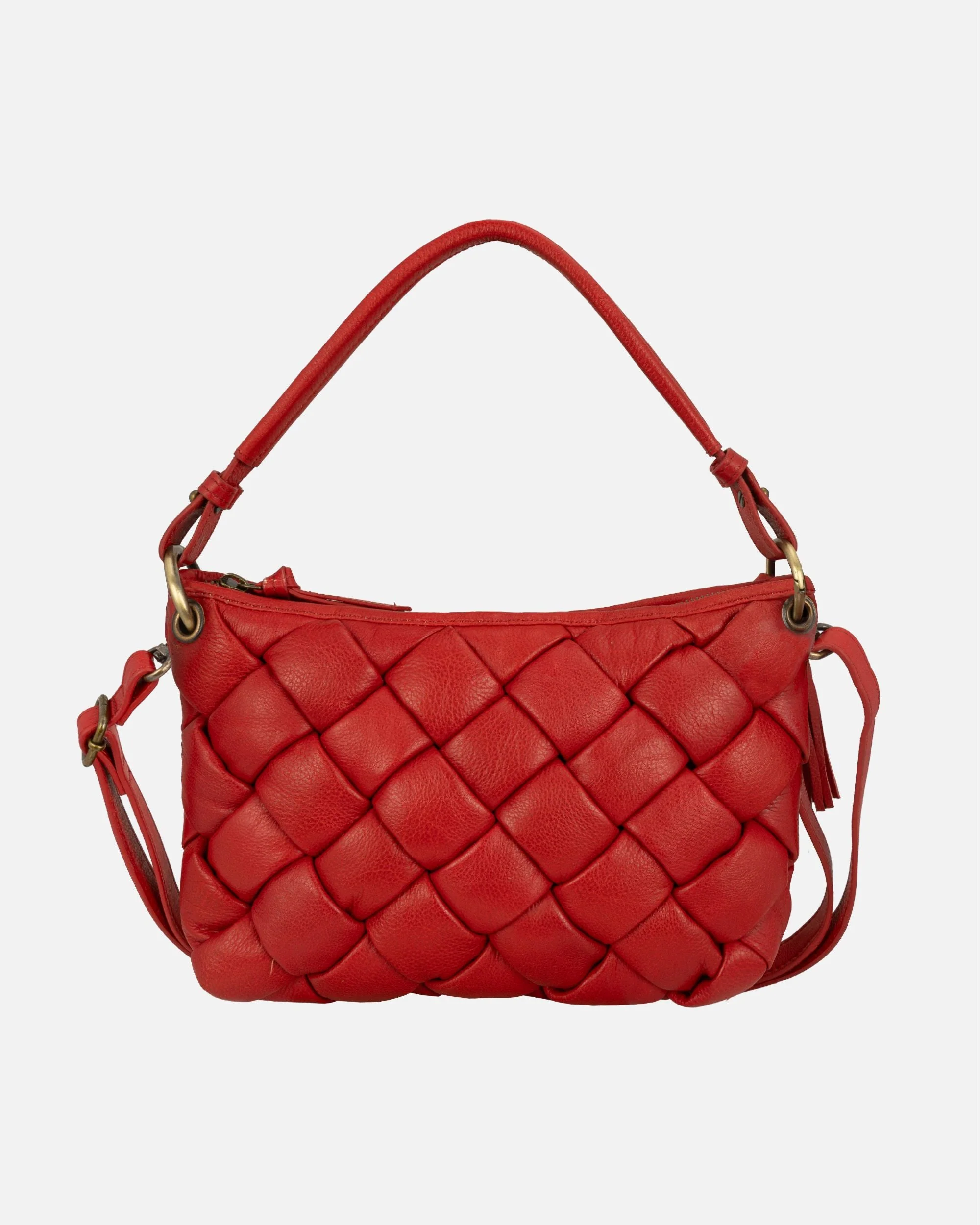 Wang | Woven Leather Shoulder Bag - Image 7